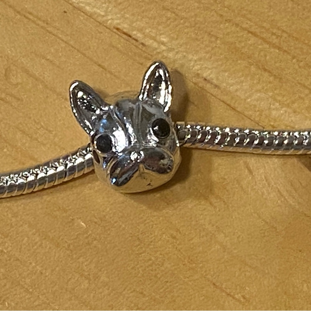 Silver dog Pandora like Charm